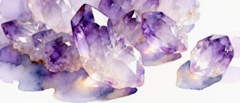 紫水晶晶莹剔透图片