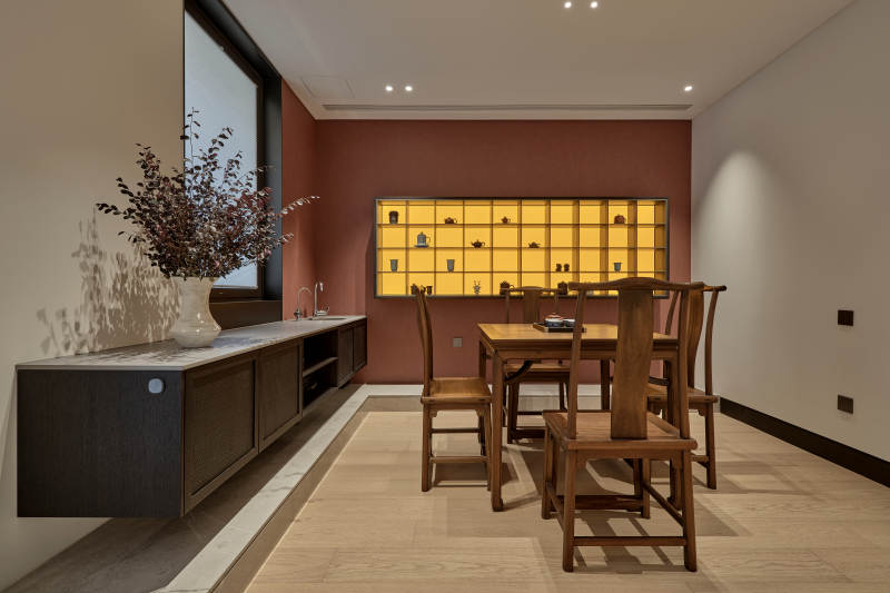 现代中式餐厅设计图片