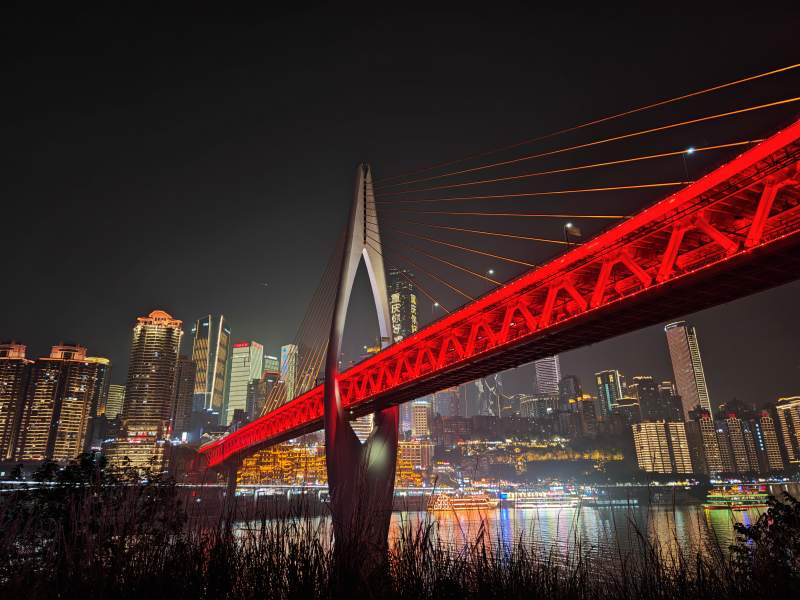 千厮门大桥夜景图片