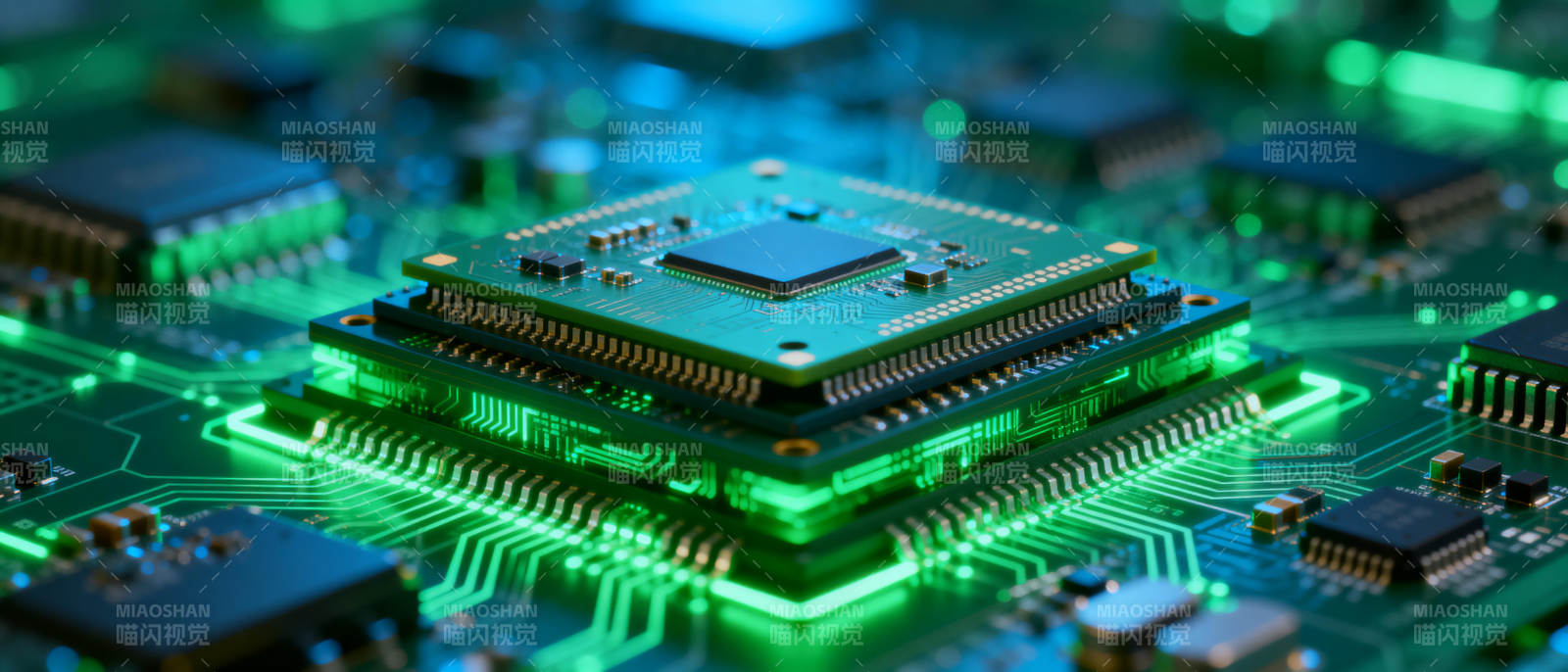 芯片电路特写图片