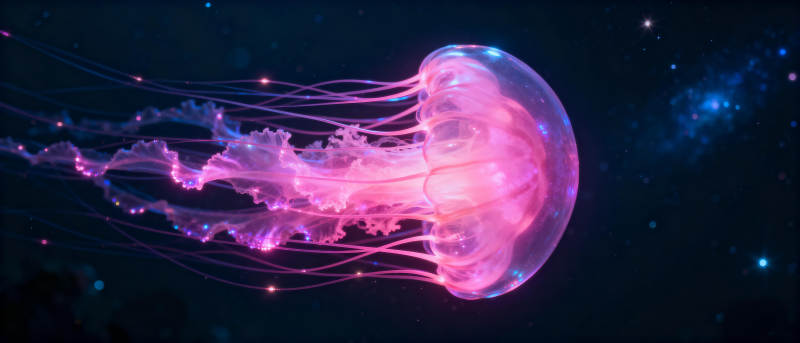 星海中的梦幻水母图片