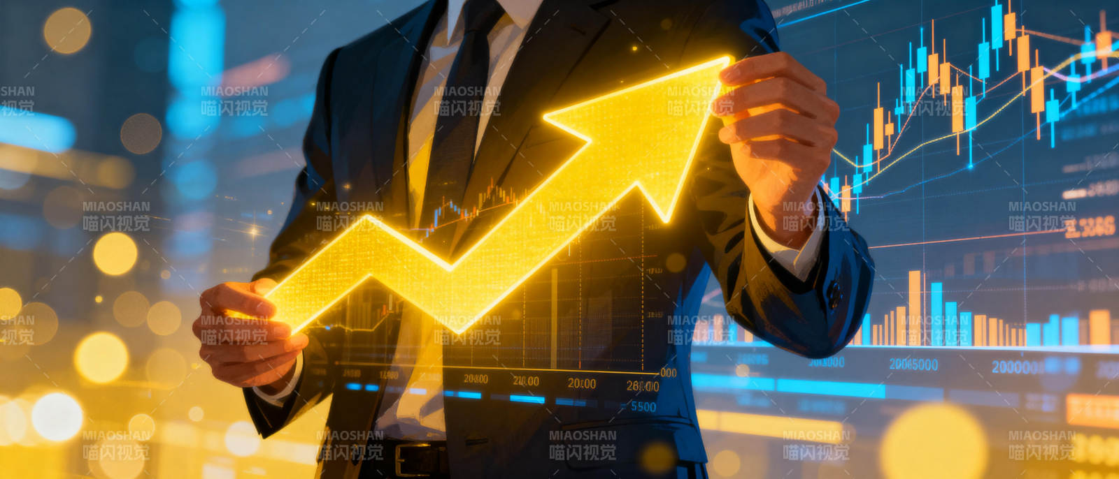 股市腾飞 前景光明图片