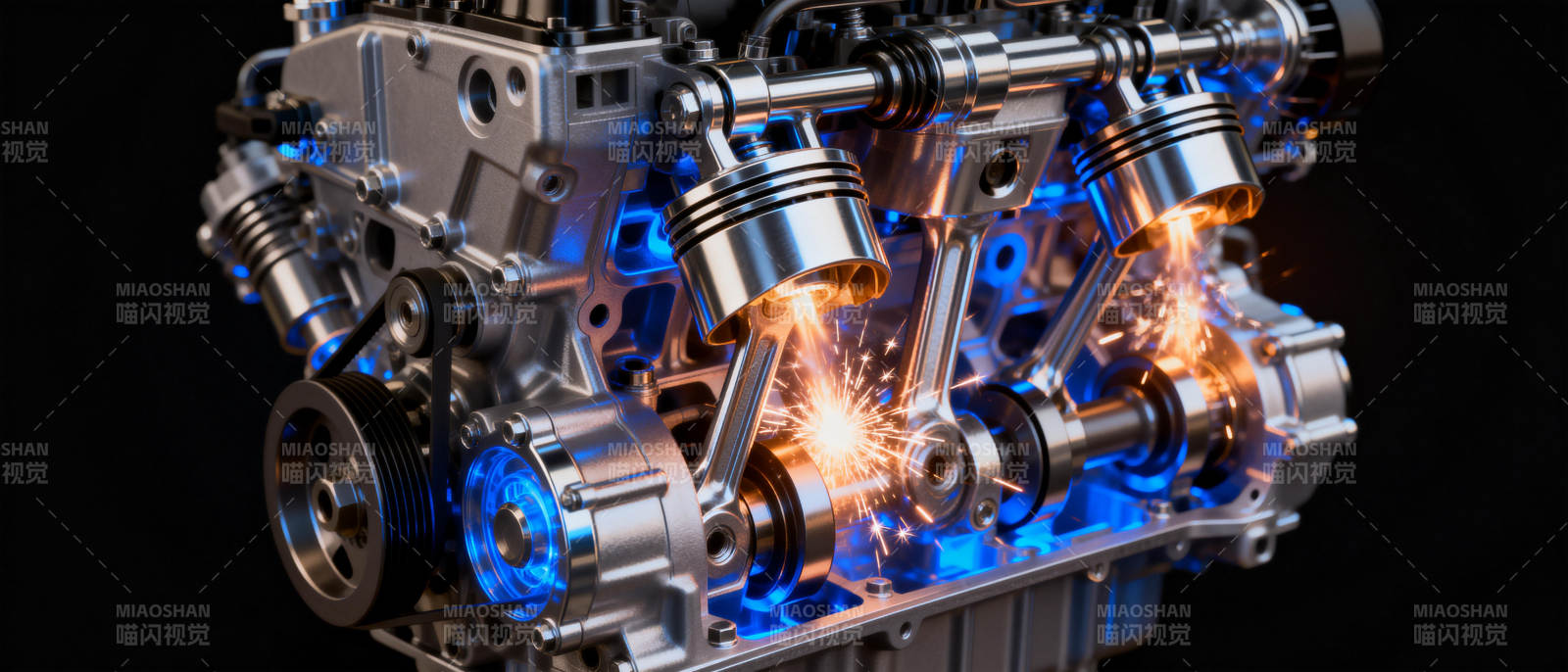 引擎燃烧瞬间图片