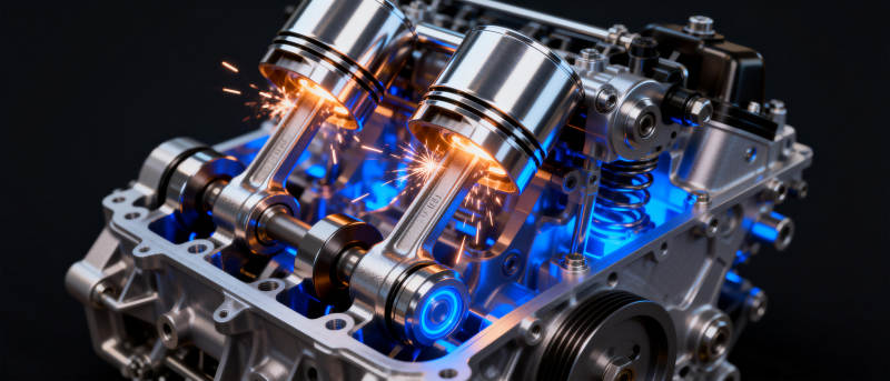 引擎燃烧瞬间图片