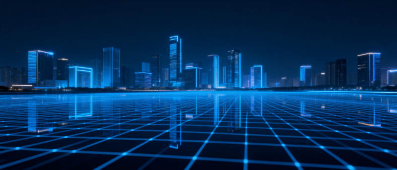 未来都市夜景图片