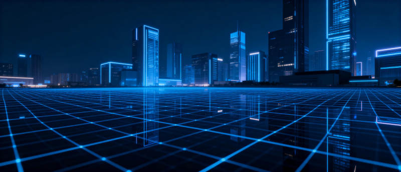 未来都市夜景图片