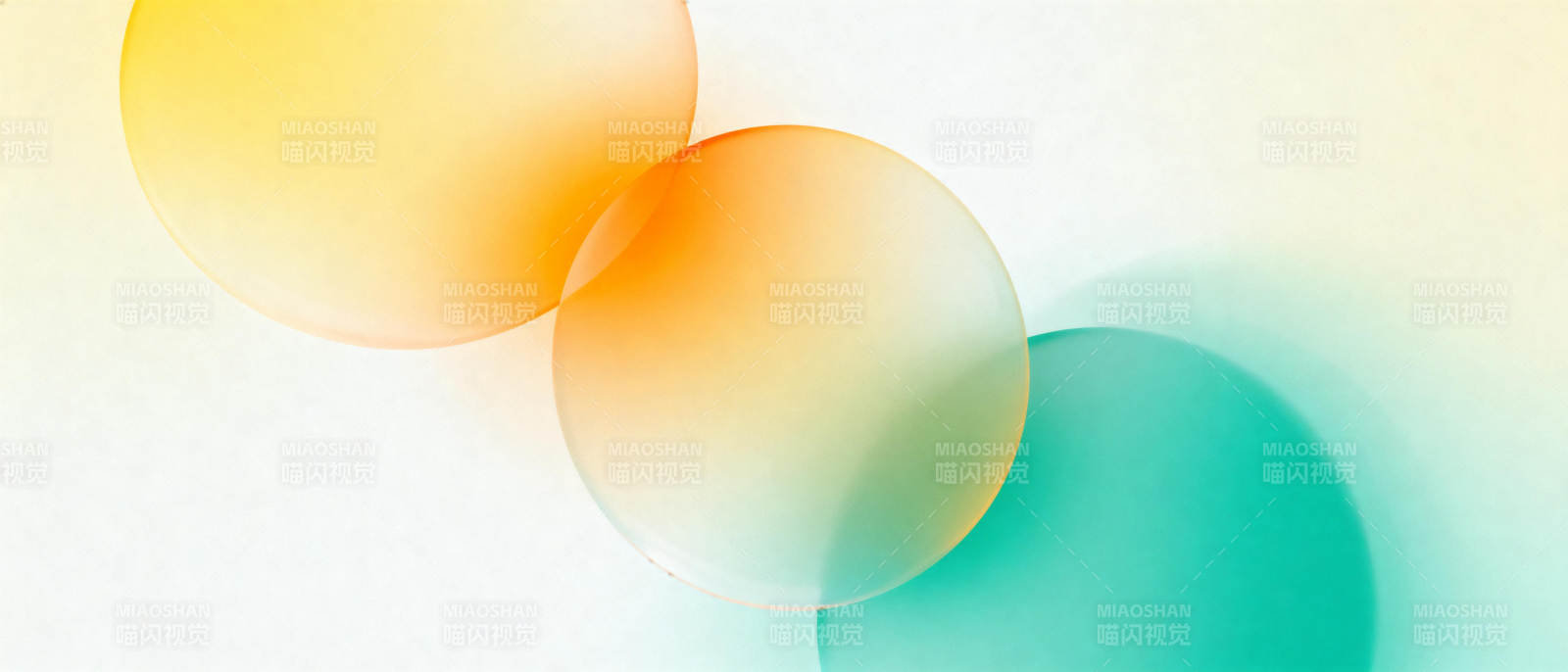 色彩交融的圆影图片