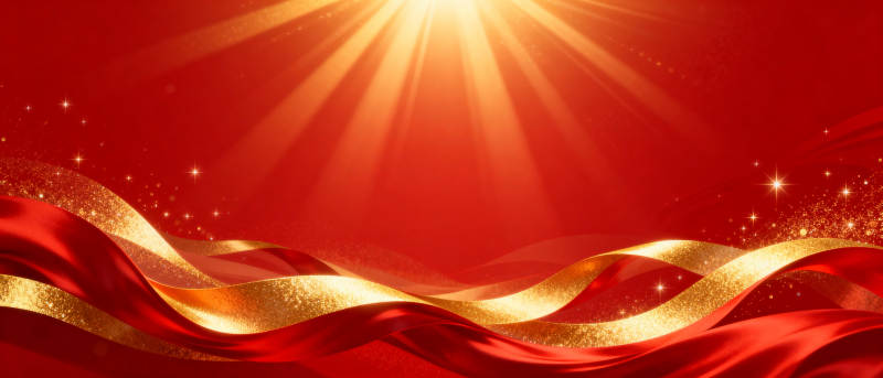 红金光辉迎新春图片