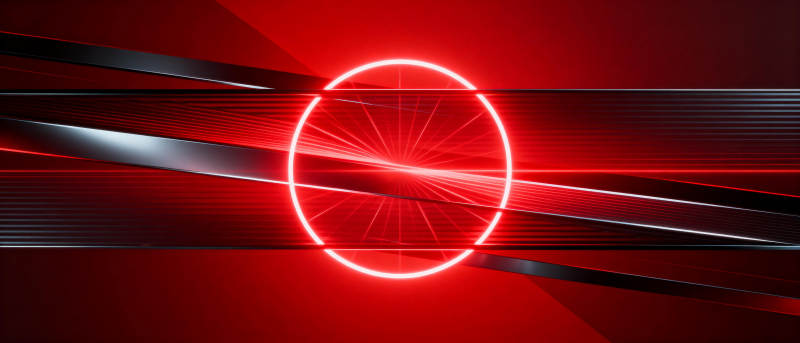 红光圆环科技感图片