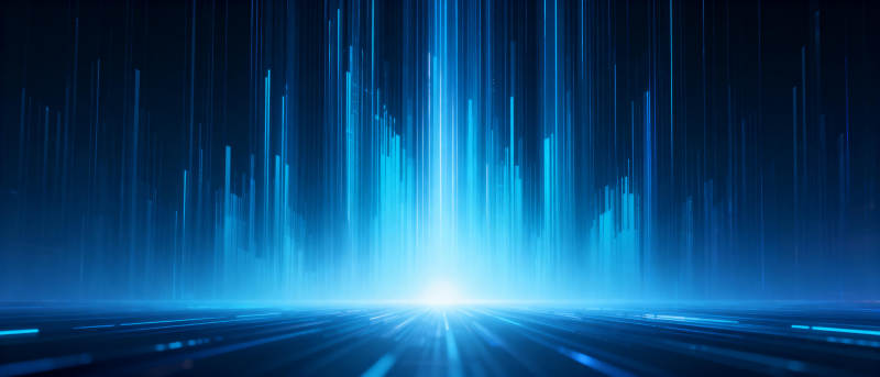 蓝色光束闪耀图片