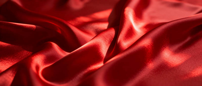 红色丝滑绸缎纹理图片