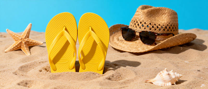 沙滩上的夏日风情图片