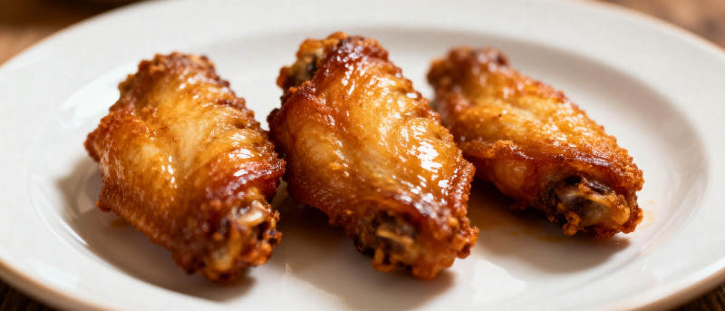 金黄烤鸡翅图片