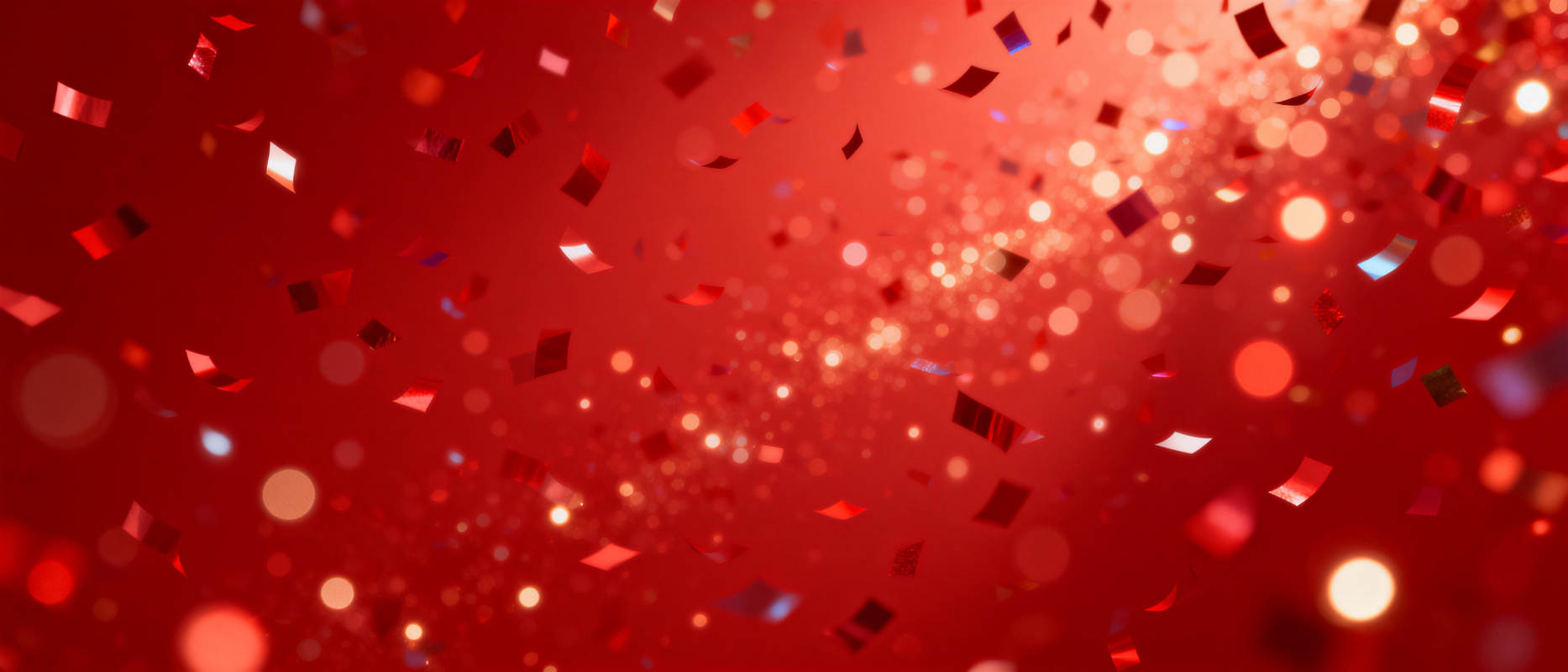 红色礼花飞舞图片