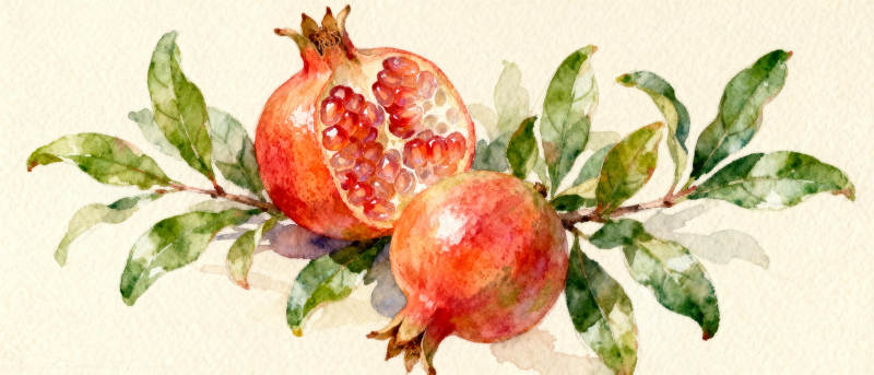 石榴枝头红果鲜图片