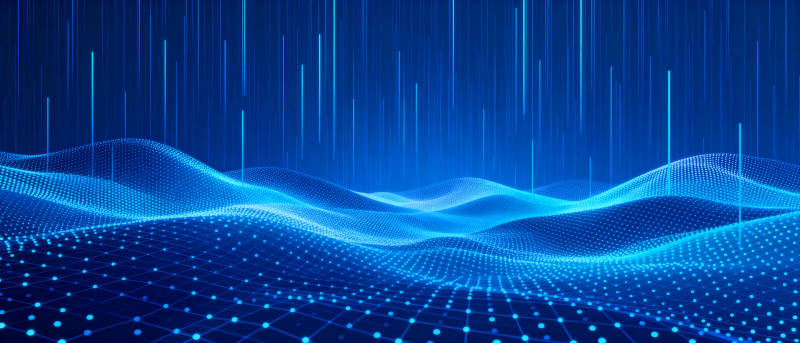 蓝色数字波浪图片