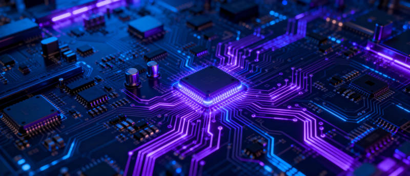 芯片电路发光图图片