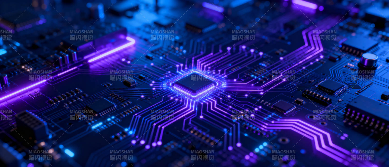 芯片电路光效图图片
