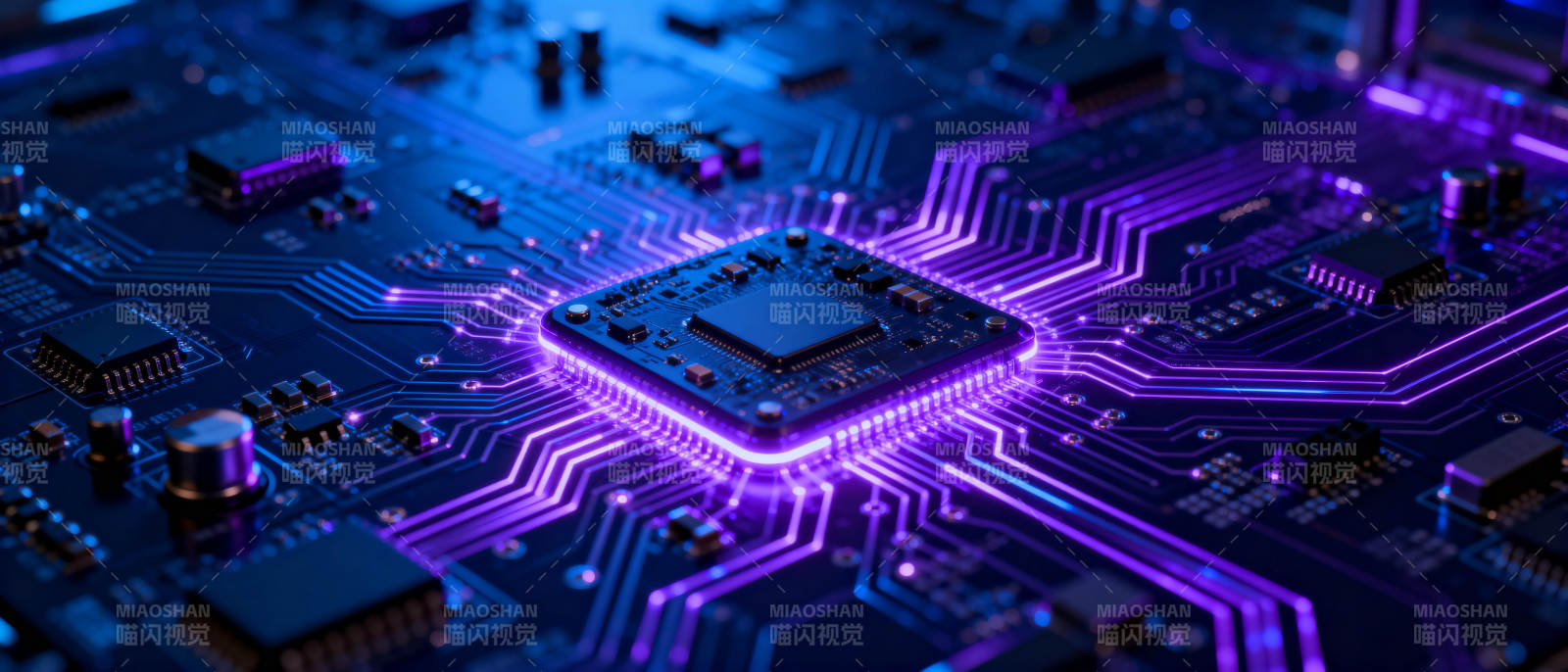 芯片电路光效图图片
