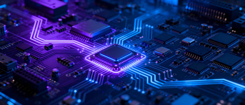 芯片电路发光图图片