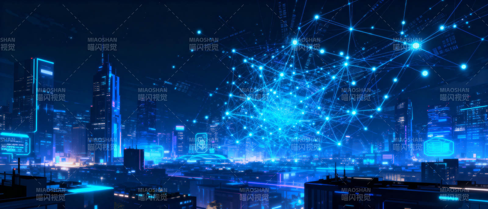 未来都市夜景图片