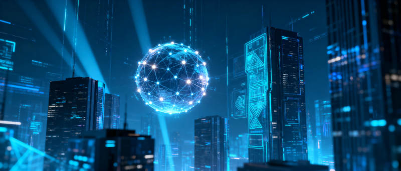 未来科技城市夜景图片