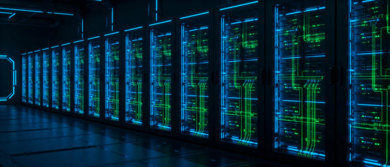 数据中心夜景图片