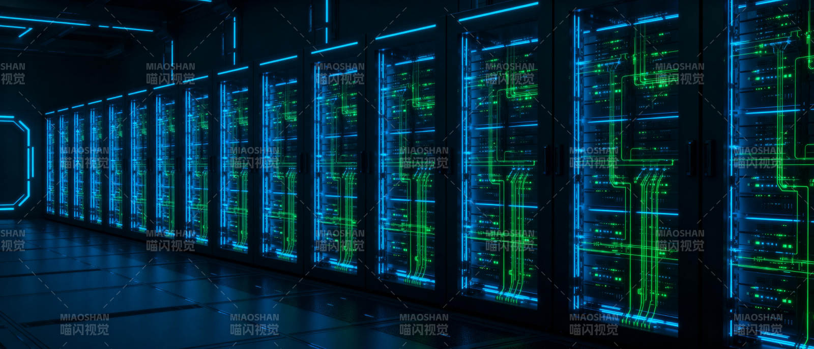 数据中心夜景图片