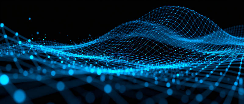 蓝色波浪科技感图片