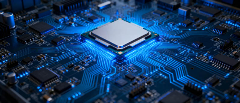 芯片电路发光图图片