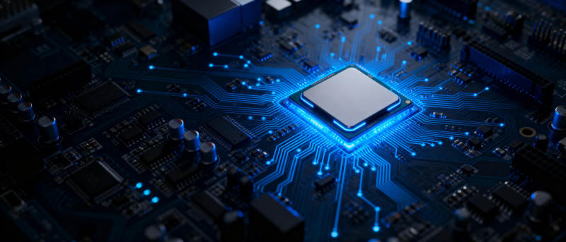 芯片电路发光图图片