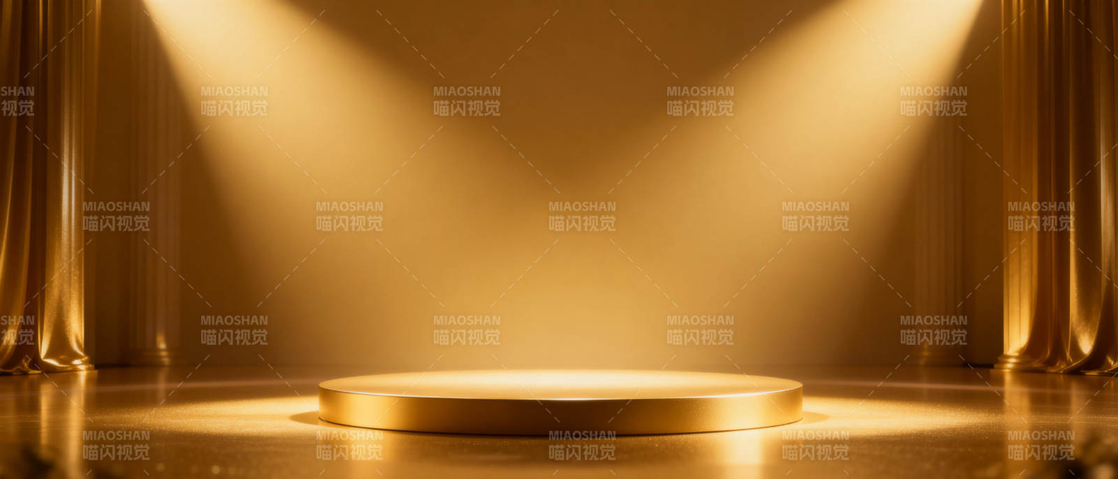 金色舞台聚光灯图片