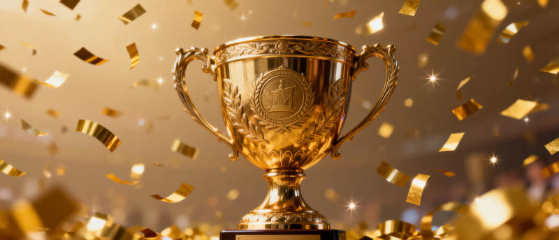 金色奖杯闪耀荣耀图片