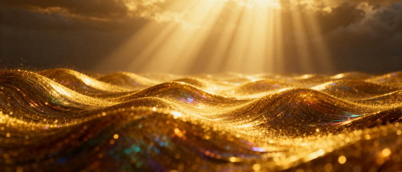 金色波光闪耀图片