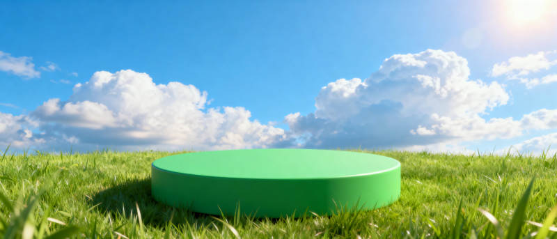 绿台草地蓝天图片