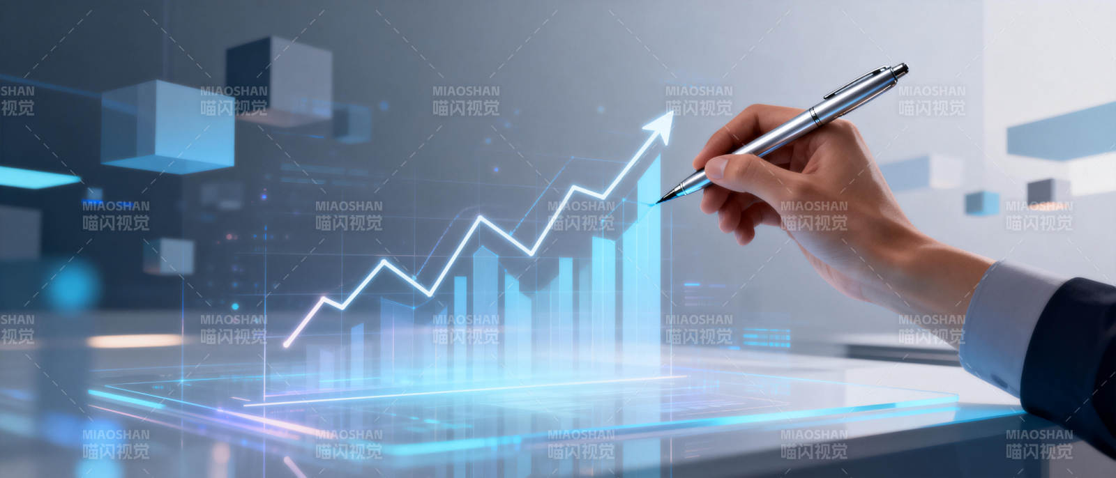 数据增长趋势图图片