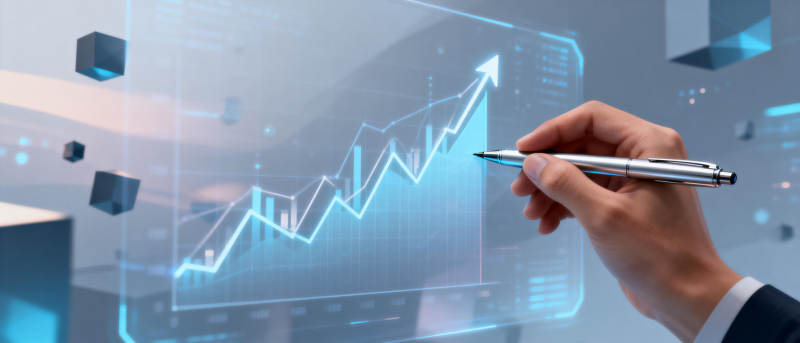 数据增长趋势图图片