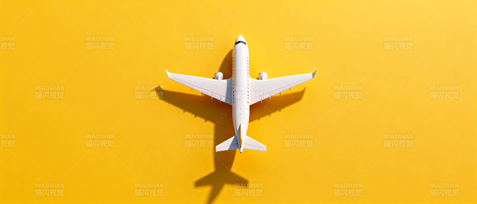 飞机模型 黄色背景图片