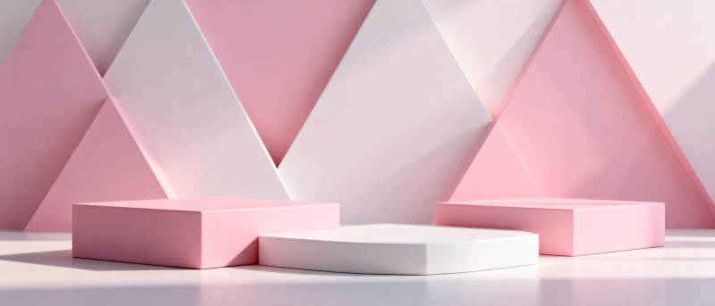 粉白几何舞台图片