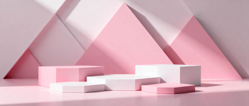 粉色几何空间图片