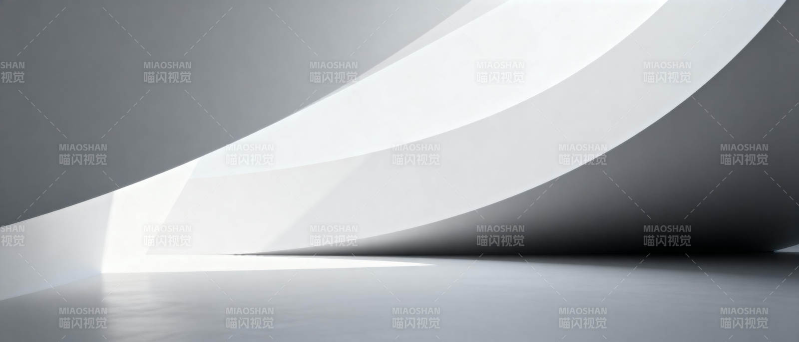 光影交错的曲线空间图片