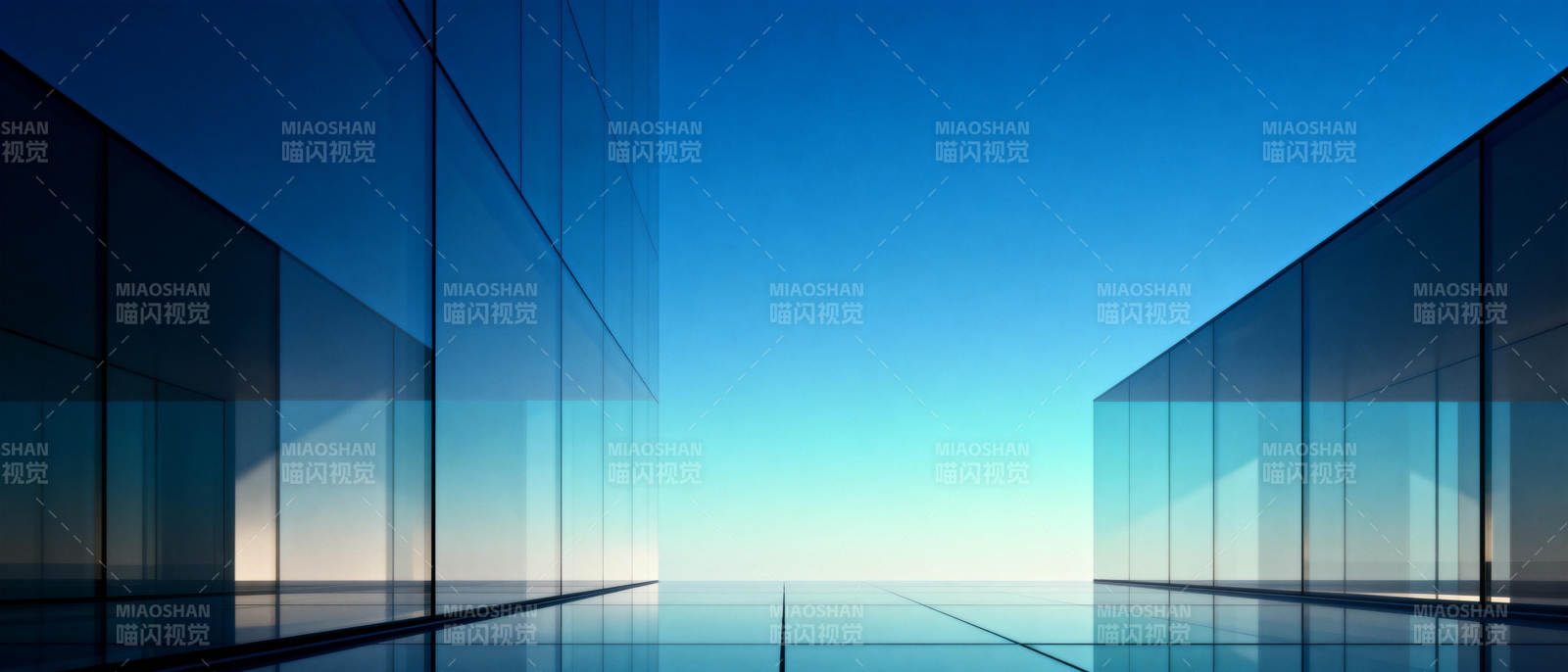 现代建筑的玻璃走廊图片