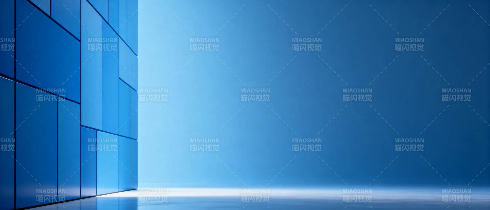 蓝色几何空间图片