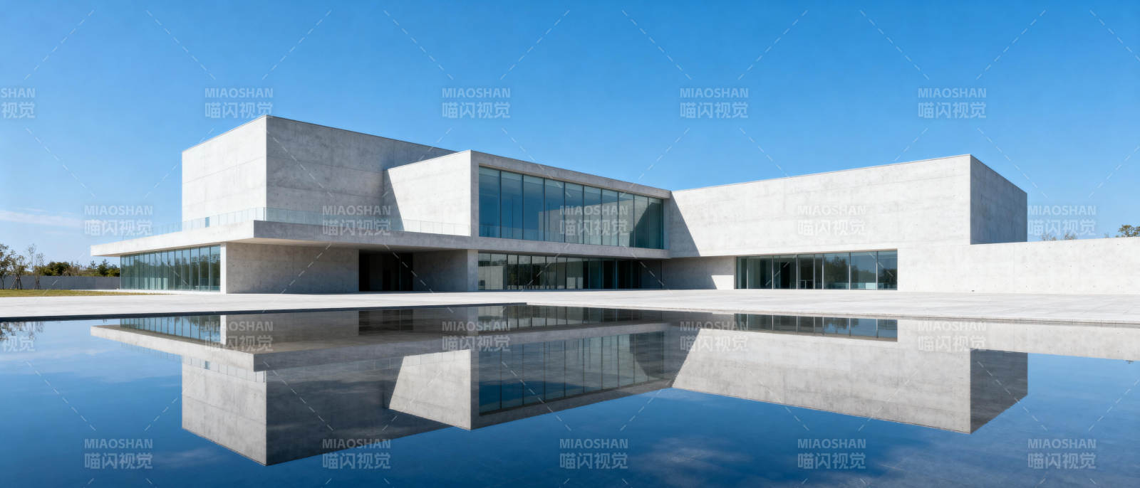 现代建筑倒影图片