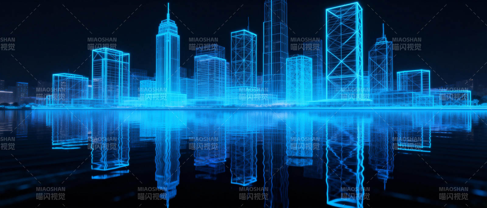 未来城市夜景图片