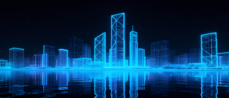 未来城市夜景图片