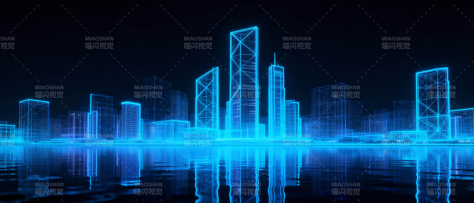 未来城市夜景图片