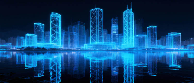 未来城市夜景图片