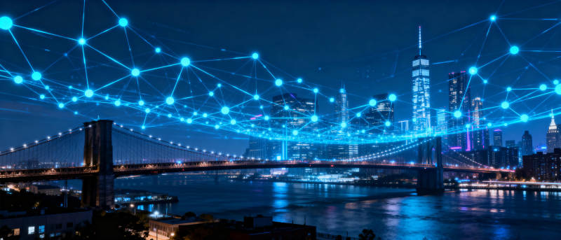 智慧都市夜景图片