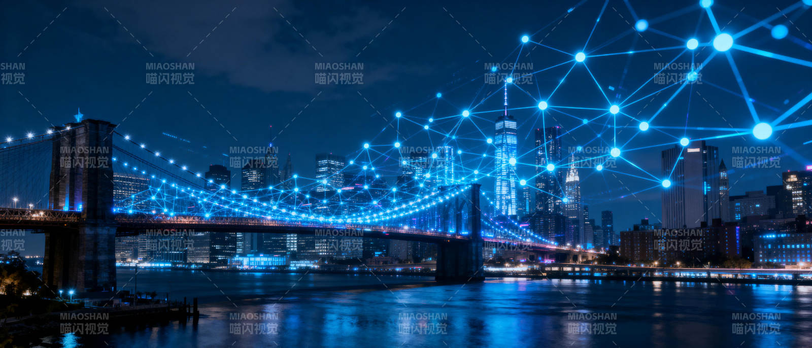 智慧城市夜景图片